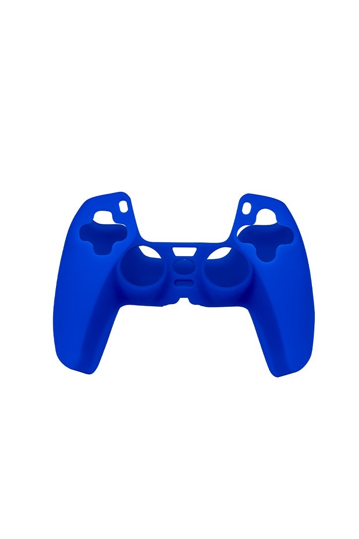 SMARTTECH غطاء سيليكون لوحدة تحكم PS5 DualSense - جراب مضاد للانزلاق ومضاد للخدش مع أغطية لعصا التحكم باللون الأزرق - Image 4