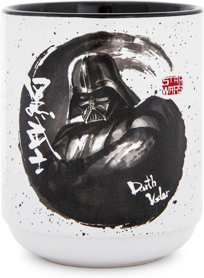 DARTH VADER ASIANSTYLE CERAMIC TEA CUP TRADITIONAL JAPANESEINSPIRED MUG WITHOUT HANDLE HOLDS 9 OUNCES