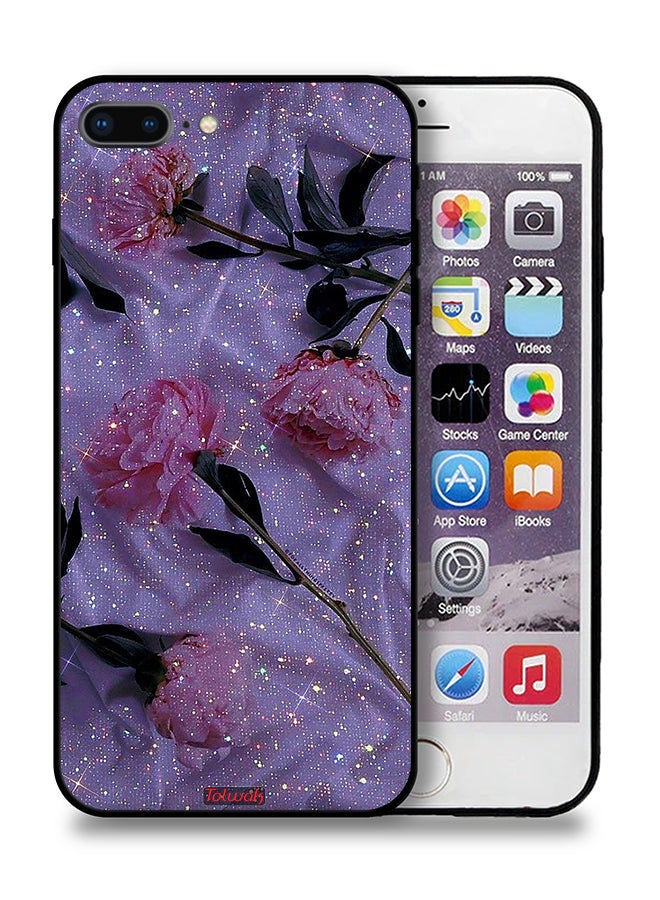 Tolwak Apple iPhone 7 Plus Protective Case Glitter Roses - Image 1