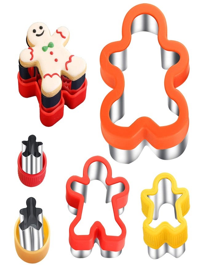 ETERSION Gingerbread Cookie Cutters 5 Pieces 5 Sizes 1" to 4.9" Gingerbread Man Cookie Cutter - Image 1