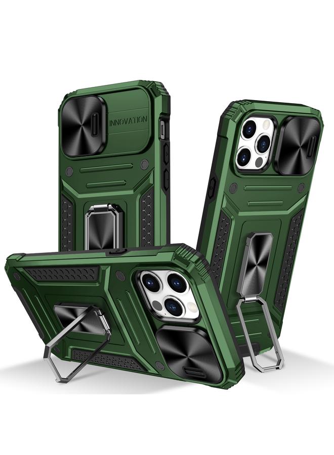اس-توب جراب لهاتف iPhone 12 / 12 Pro Camshield Robot TPU Hybrid PC Phone Case - Image 1