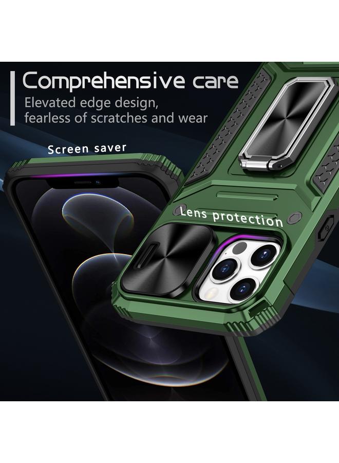 اس-توب جراب لهاتف iPhone 12 / 12 Pro Camshield Robot TPU Hybrid PC Phone Case - Image 4