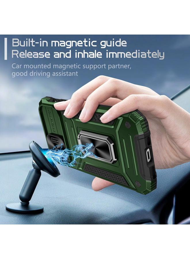 اس-توب جراب لهاتف iPhone 12 / 12 Pro Camshield Robot TPU Hybrid PC Phone Case - Image 2