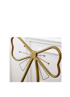 Generic 𝐅𝐅𝐃 Elegant Butterfly-Shaped Makeup Chair – Premium Gold Metal & White Wool Design with Silent Anti-Slip Mats for Stability, Comfort & Versatile Style in Any Room  - Image 3