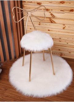 Generic 𝐅𝐅𝐃 Elegant Butterfly-Shaped Makeup Chair – Premium Gold Metal & White Wool Design with Silent Anti-Slip Mats for Stability, Comfort & Versatile Style in Any Room  - Image 4