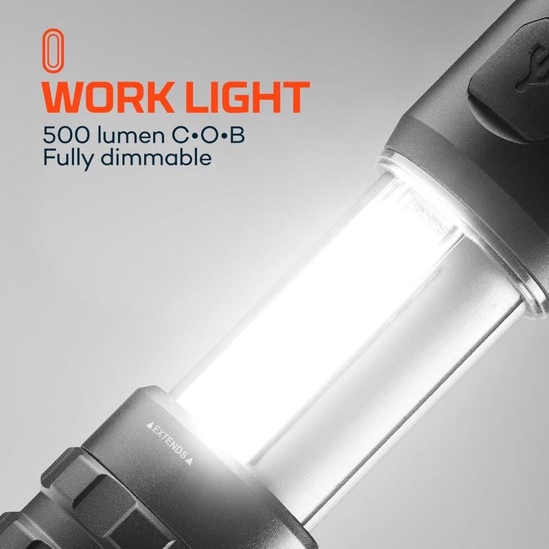 NEBO SLYDE KING Flashlight | High Lumens, Rechargeable COB Work Light & LED Flashlight, Waterproof, Magnetic Base, Great for Camping & Hunting, Includes Charging Cable - Image 3