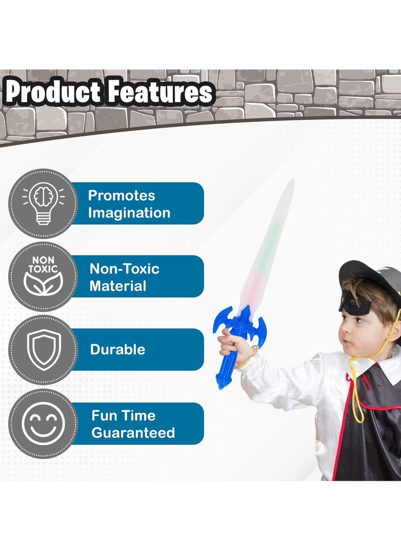 Home Smart Home Smart Home 3PC Led Sword Light Up Assorted Color Toy Flashing Sticks Glow Wands Cosplay Party Night Birthday Gift for Toddlers Kids  - Image 2