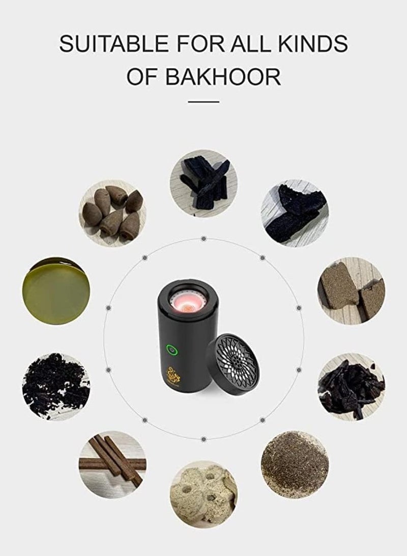 بيتشو مبخرة بخور للسيارة والمنزل والمكتب باللون الأسود - Image 5