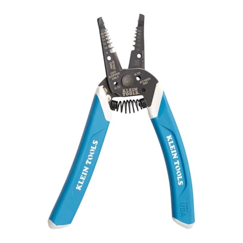 Klein Tools K11095 KleinKurve Wire Stripper and Cutter Made in USA for 818 AWG Solid and 1020 AWG Stranded Wire
