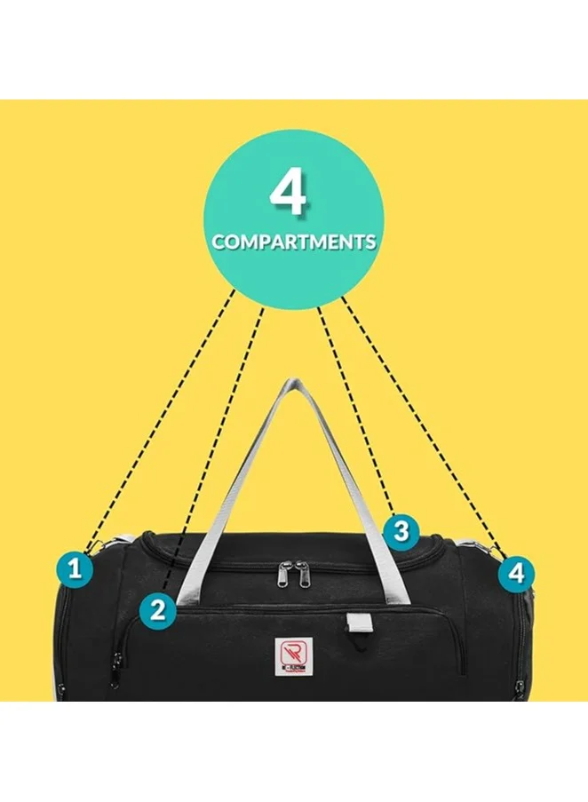 Reflection REFLECTION Lightweight High-Quality Travel Duffle Bag BLACK 66CM