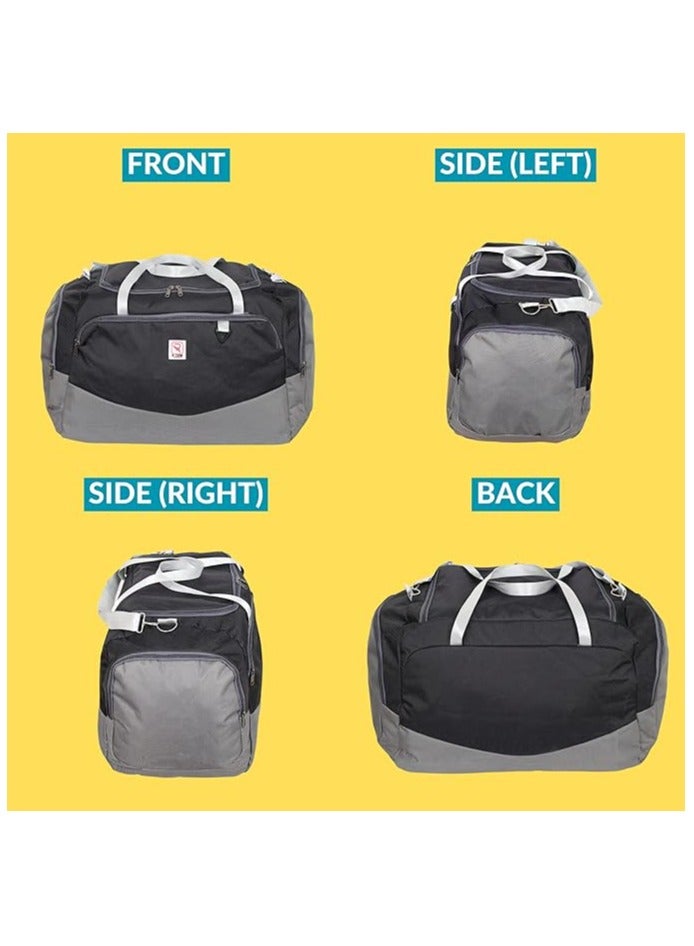 REFLECTION Lightweight High-Quality Travel Duffle Bag BLACK 66CM - Image 3