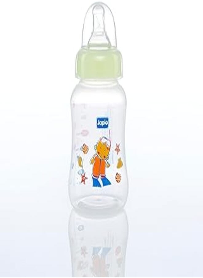 Japlo Japlo Streamline baby feeding Bottle with Anti-colic nipple & Lukewarm water mixer size 140 ml - green colour 