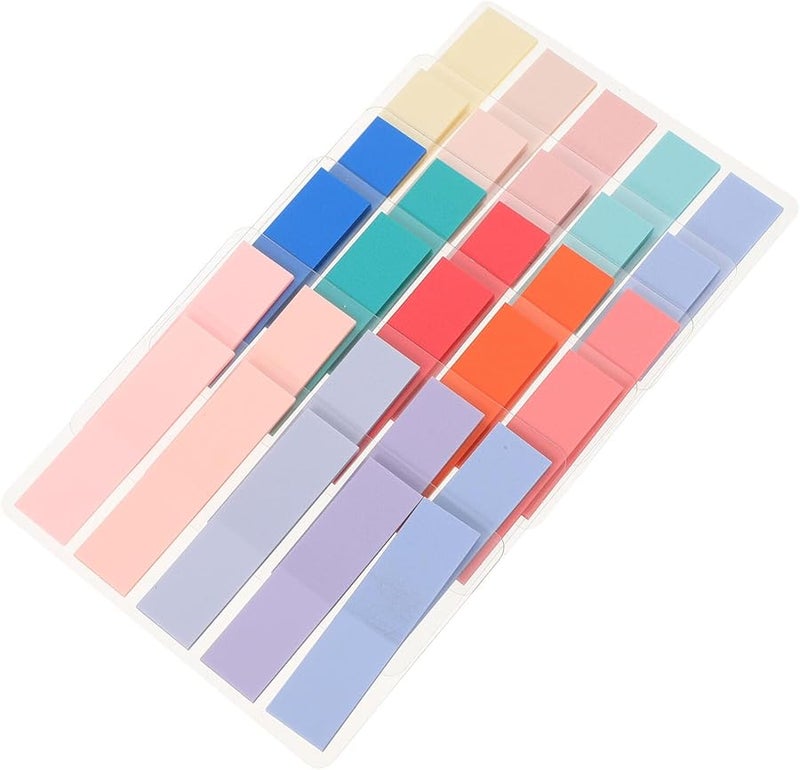 Safigle 6 مجموعات من علامات الصفحات الملونة القابلة لإعادة الوضع وعلامات التبويب اللاصقة القابلة للكتابة للملاحظات الدراسية والكتب - Image 1