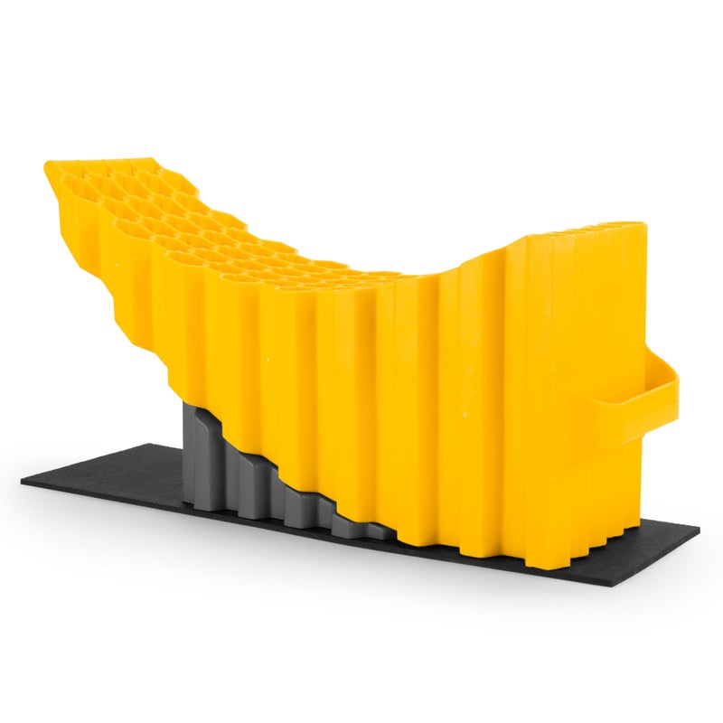 Camco CamperRV Curved Trailer Aid Features 65 of Lift Includes Wheel Chock and Rubber Base Pad Designed for Trailers Up to 20000lbs Compatible w Tires Up to 32 44436