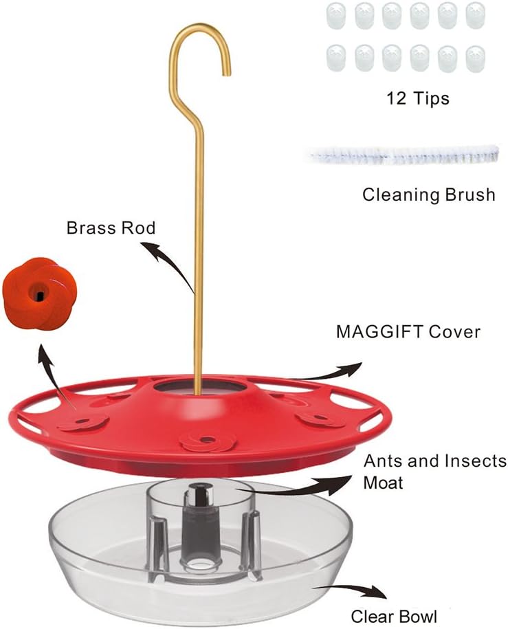 Maggift Juegoal Hummingbird Feeder (12 oz) - Image 3