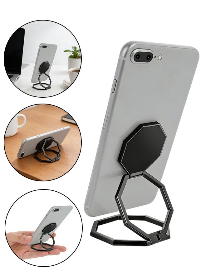 Cell Phone Ring Holder Finger Kickstand, 360° Rotation Metal Cellphone Back Grip Foldable Cell Phone Stand Adjustable Phone Holder Compatible With Most Smartphones - Image 1