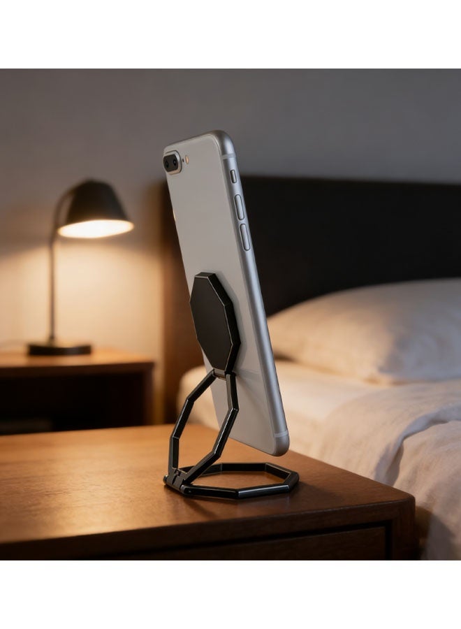 Cell Phone Ring Holder Finger Kickstand, 360° Rotation Metal Cellphone Back Grip Foldable Cell Phone Stand Adjustable Phone Holder Compatible With Most Smartphones - Image 5