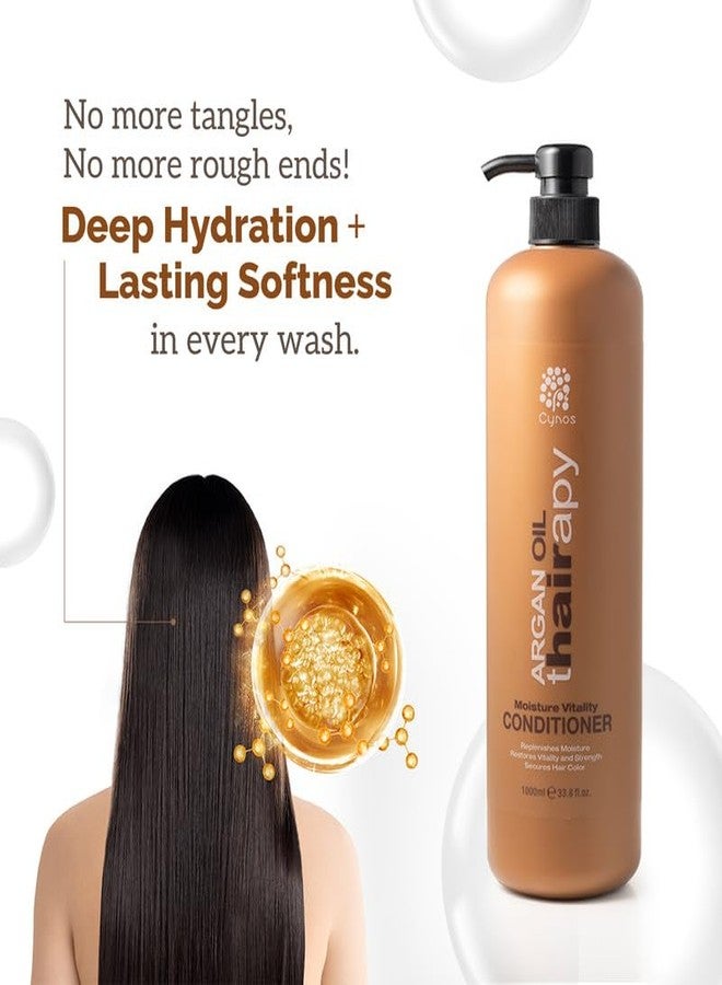 Cynos Moroccan Argan Oil Conditioner | Ultra Moisturizing Formula | Unisex Shampoo For All Hair Type (1000ml) - Image 2