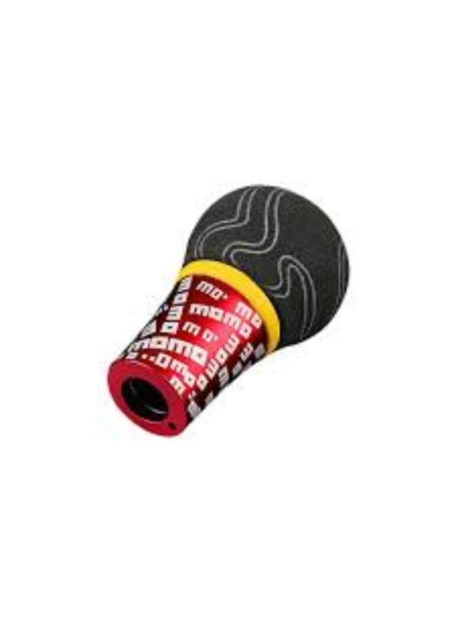 Momo Ultra Gear Knob Black/Red/Blue Standard Aluminium Microfibre NEW (RED) - Image 4