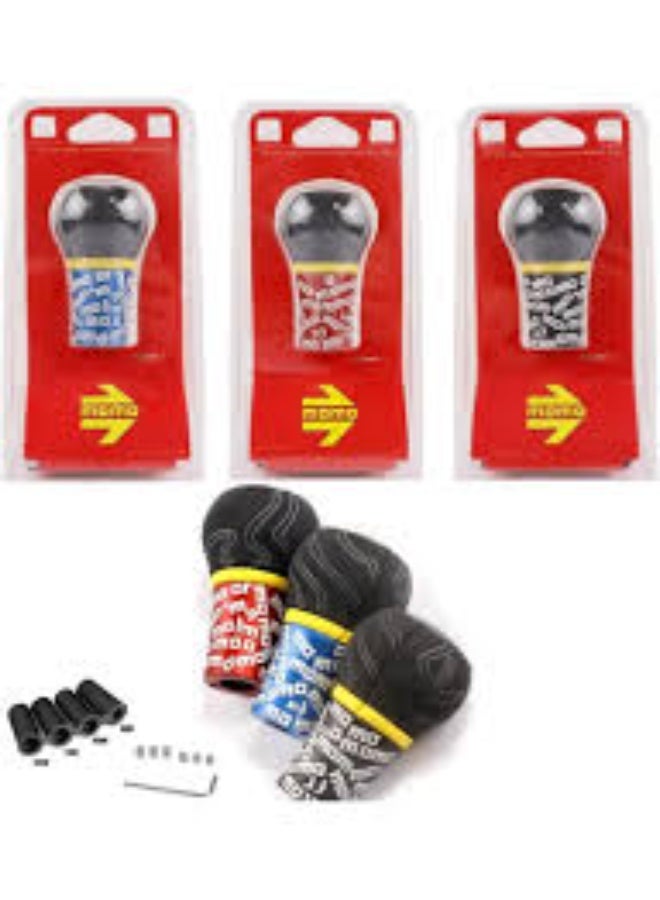 Momo Ultra Gear Knob Black/Red/Blue Standard Aluminium Microfibre NEW (RED) - Image 3