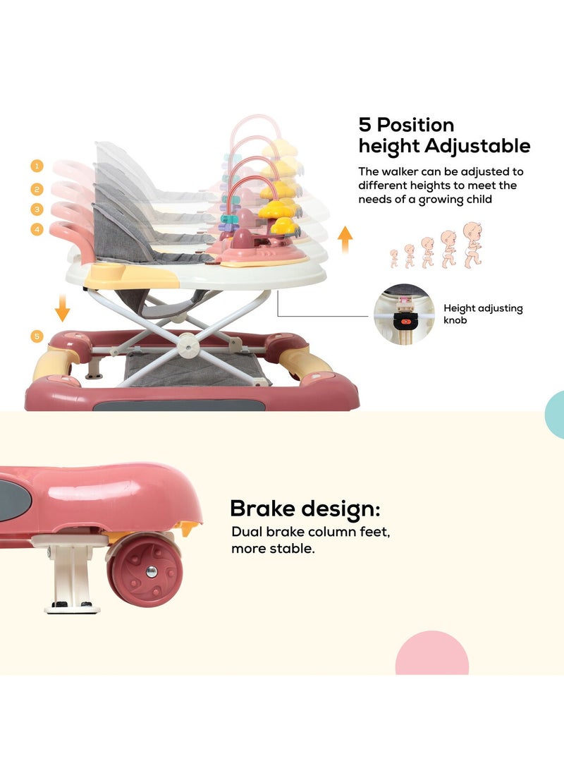 Nurtur - 2 in 1 Baby Walker Multifunction Adjustable 5 Gear Cushion Adjustable with Music toy  and  Comfortable for 6 to 18 Months - Image 1