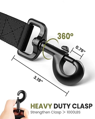 OutdoorMaster Bungee Dog Leash with Shock Absorption, 2 Padded Handles Training Leash, Improved Dog Safety and Comfort - Black Upgraded, 4 FT - Image 4