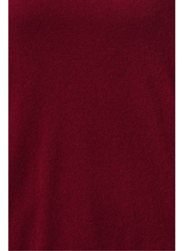 Tchibo Women Crew Neck Long Sleeves Textured Sweater, Red  - Image 2