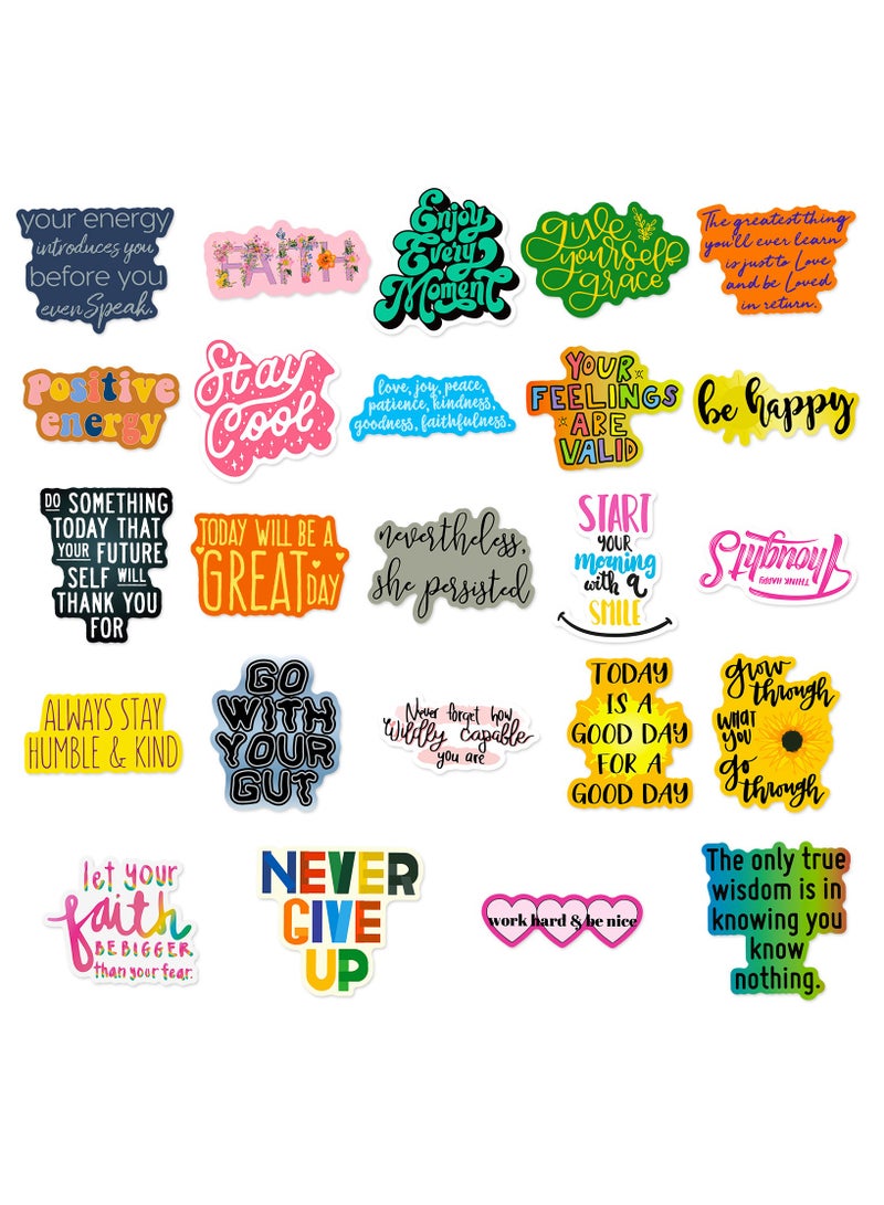 ORAINBOW 50Pcs Motivational Words Stickers, Waterproof Inspirational Stickers Decals for Laptop Water Bottle Phone Luggage Positive Affirmation Stickers Pack - Image 3