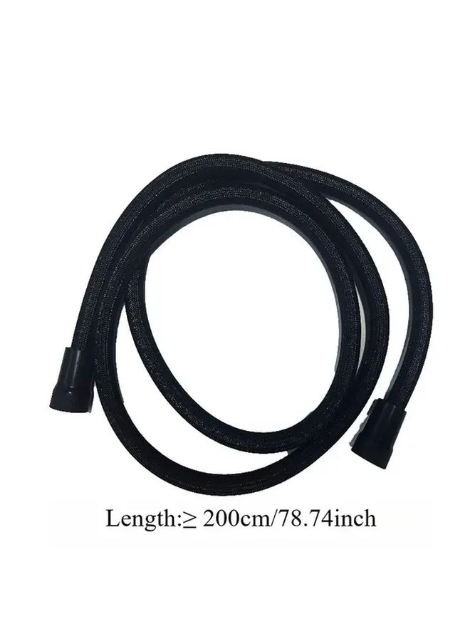 78 74 Inch Extra Long Black Anti Tangle Shower Hose Quick Connect Non Slip Nylon ABS Fittings High Pressure Resistant Leak Proof Polished Finish For Home Hotel Shower Head Bathroom Upgrade - Image 4