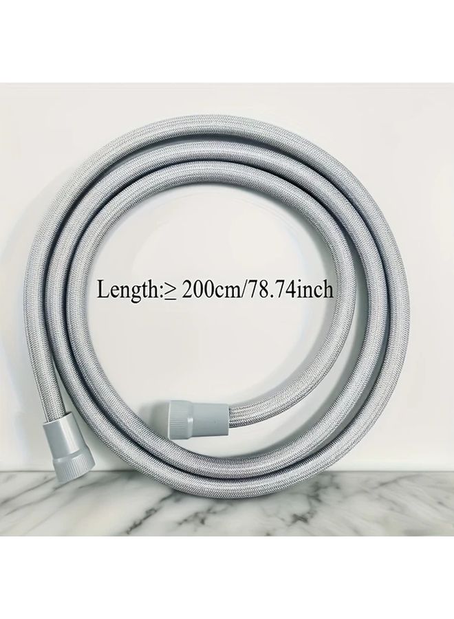 78 74 Inch Extra Long Black Anti Tangle Shower Hose Quick Connect Non Slip Nylon ABS Fittings High Pressure Resistant Leak Proof Polished Finish For Home Hotel Shower Head Bathroom Upgrade - Image 2