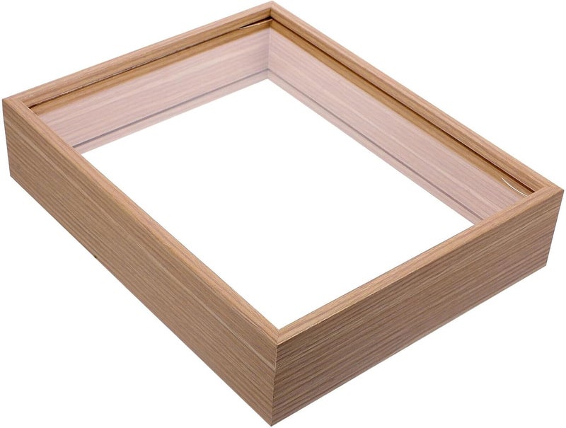 VOSAREA Dried Flower Display Box Frame DIY Shadow Box for Home Wall-Mounted Tabletop Showcase for Preserving Dried Flowers and Keepsakes Natural Finish - Image 1