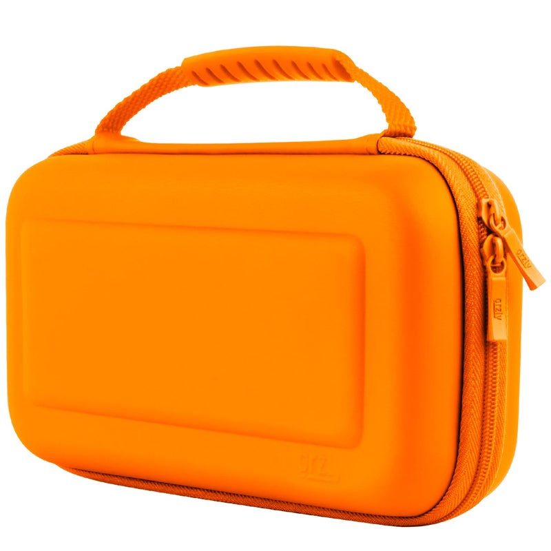 Orzly Carrying case for Nintendo Switch OLED and Switch Console Orange Protective Hard Portable Travel case Shell Pouch for Nintendo Switch Console Accessories - Image 2