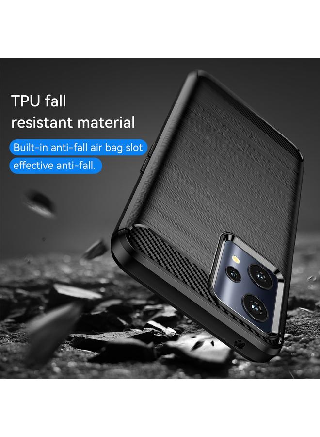 اس-توب جراب لهاتف Realme 9 Pro مصنوع من ألياف الكربون TPU بملمس ناعم - Image 4