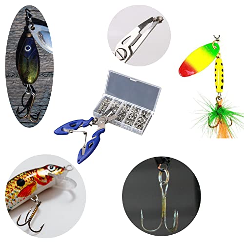 GREATFISHING 200PCS High Strength Heavy Stainless Steel Split Ring Lure Tackle Connector with Fishing Pliers 30lb to 120lb Test - Image 2