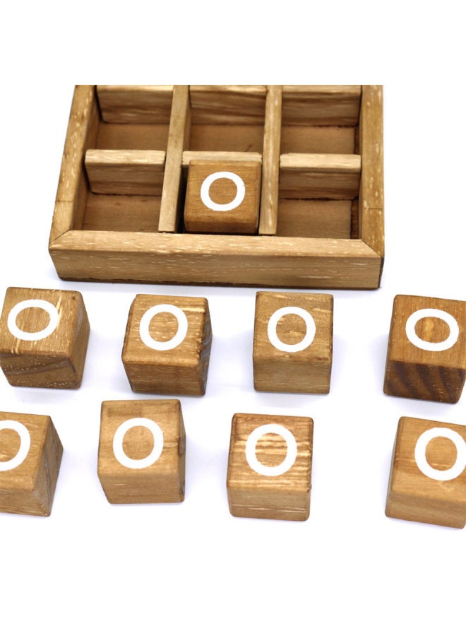 Children's Educational Toys Wooden XO Chess Concentration Logical Thinking Training Parent-child Interactive Desktop Games-Color:Red And White Xo Chess  - Image 4