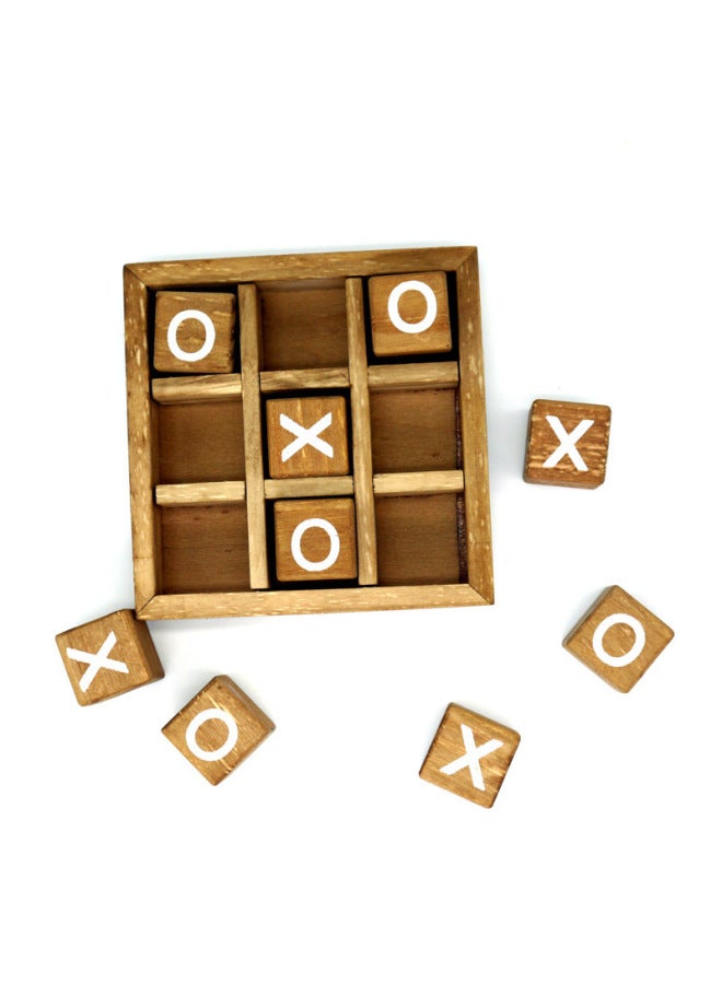 Children's Educational Toys Wooden XO Chess Concentration Logical Thinking Training Parent-child Interactive Desktop Games-Color:Red And White Xo Chess  - Image 3