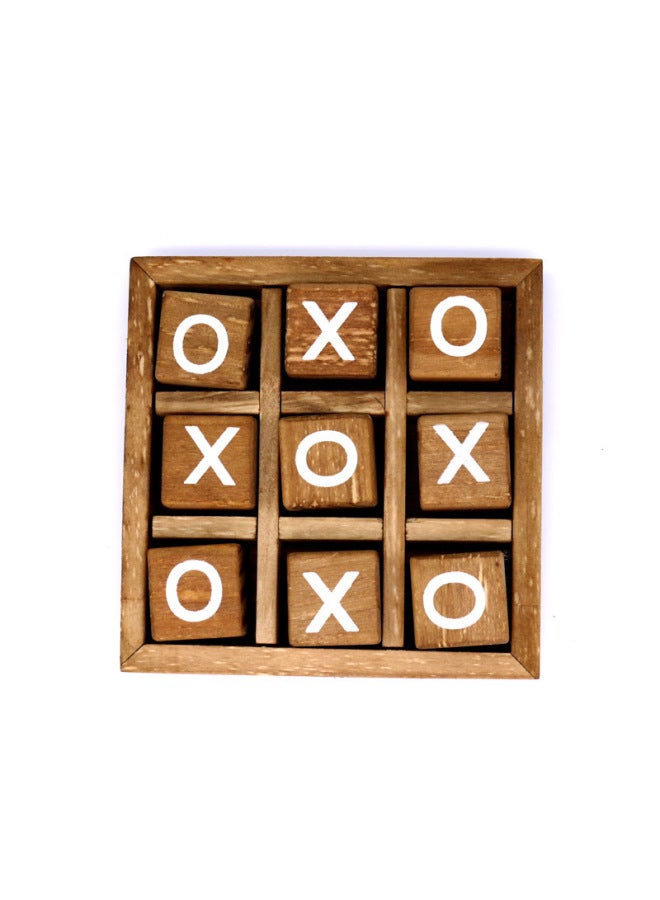 Children's Educational Toys Wooden XO Chess Concentration Logical Thinking Training Parent-child Interactive Desktop Games-Color:Red And White Xo Chess  - Image 2