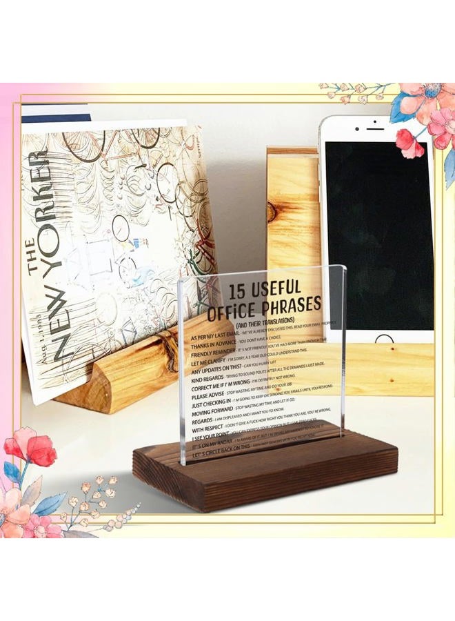 FOUGSTA Silly Office Gifts for Women, Humorous Office Gifts for Coworkers, Managers, Sarcastic Office Gifts for Coworkers, Managers,Modern Acrylic Desk Plaque, 10 x 10 x 1.5 cm,XXD63 - Image 4