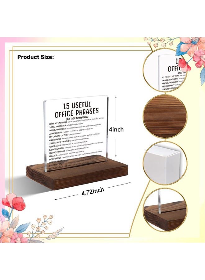 FOUGSTA Silly Office Gifts for Women, Humorous Office Gifts for Coworkers, Managers, Sarcastic Office Gifts for Coworkers, Managers,Modern Acrylic Desk Plaque, 10 x 10 x 1.5 cm,XXD63 - Image 5