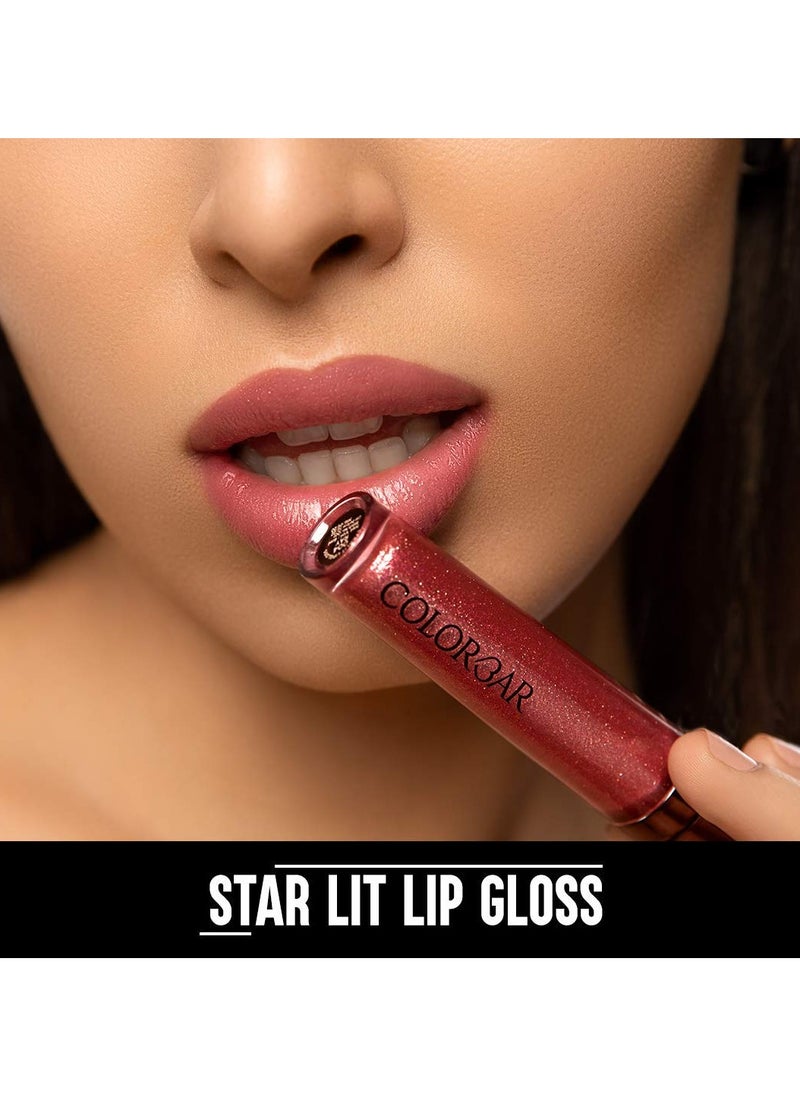 Colorbar - Starlit Lip Gloss-Shimmy, Glossy Finish - Gold, 6 ml | Skin Type Combination | Lightweight | Paraben Free | Enriched with Lotus Flower Extract - Image 1
