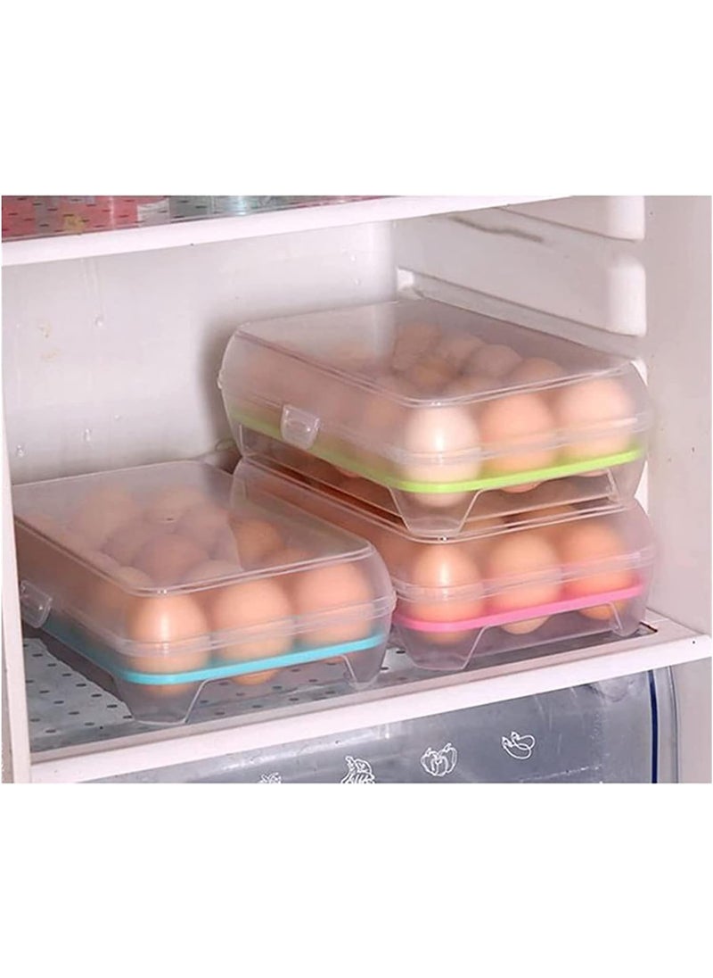 PRAMANTA PRAMANTA Egg Holder for Refrigerator 15 Grid Egg Storage Egg Carrier Egg Fresh Storage Box Container Egg Tray 1Pcs  - Image 3