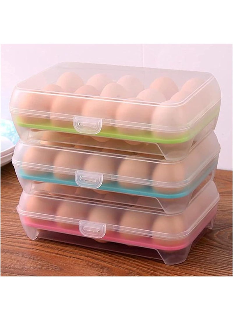 PRAMANTA PRAMANTA Egg Holder for Refrigerator 15 Grid Egg Storage Egg Carrier Egg Fresh Storage Box Container Egg Tray 1Pcs  - Image 4