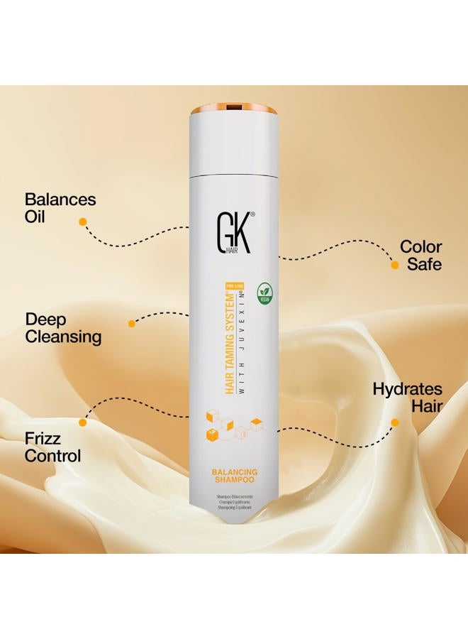 GK Hair Balancing Shampoo Cleanses and Removes Buildup with Keratin Treatment For Oily Control Flaky Itchy Dry Scalp Thinning nourishing Hair Sulfate Free Women and Men – 10.1 Ounce - Image 4