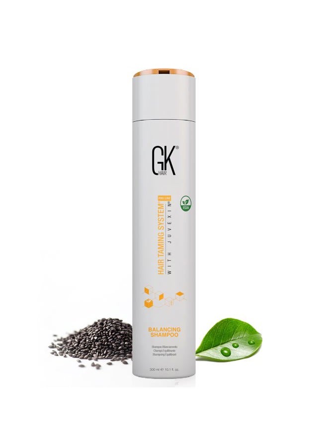 GK Hair Balancing Shampoo Cleanses and Removes Buildup with Keratin Treatment For Oily Control Flaky Itchy Dry Scalp Thinning nourishing Hair Sulfate Free Women and Men – 10.1 Ounce - Image 1