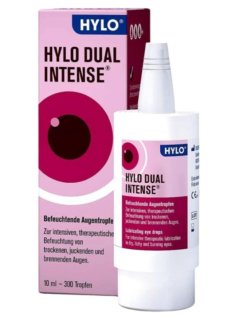 HYLO Dual Intense Eye Drops 10ml for Severe Dry Eyes - Intensive Hydration & Relief
