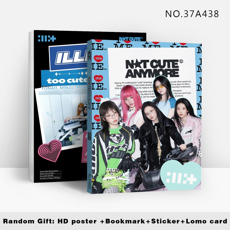 ILLIT Celebrity Photobook Collection – 40 Pages High-Gloss Premium Photo Album with Hot Stamping Cover