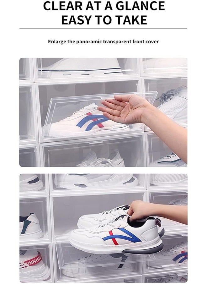 Generic - Shoe Storage Boxes, Shoe Organizer Containers With Lids, Clear Plastic Stackable Shoebox 12 Pairs Of Shoe 33.5 X 24.5 X 17.5 Cm - Image 1