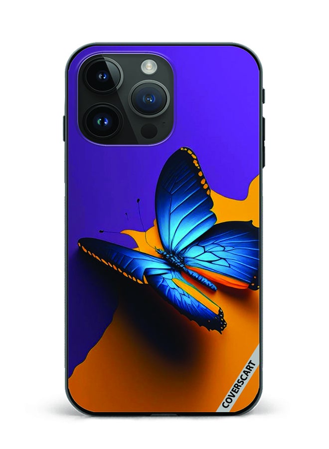 COVERSCART Protective Case Cover For Apple iPhone 15 Pro Butterfly Design Multicolour - Image 1