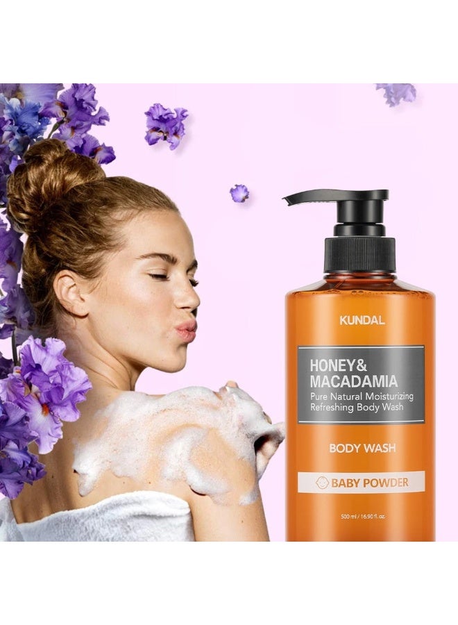 كاندال غسول الجسم النقي بالعسل والمكاديميا من كوندال 500 مل – ببودرة الاطفال - Image 4