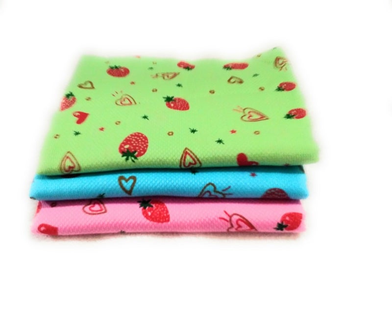 Cotton Colors Cotton Bath Towel (Pack of 4, Large Multicolor, Berry Printed Design) - Image 3